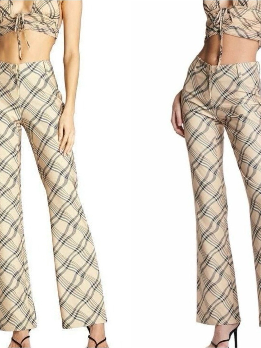 I.AM.GIA Novacheck Groovy Flared Carmel Pants Size XS